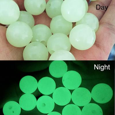 100 Pièces/Sac Perles Lumineuses Multi-usage Plastique Coloré Vif Perles Lumineuses de Nuit pour la Pêche