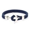 Pulseira de Âncora Estilo Marítimo 10 Cores Para Homens Corda de Grau A 4mm Pulseira Náutica de Surfe Acessórios de Praia Pulseira