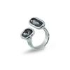 Minimalist Rhinestone Open Ring For Women Korean Fashion Geometry Adjustable Knuckle Ring Party Jewelry Lady Gift