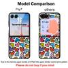Colorful Leopard Love Heart Case For Samsung Z Flip 8 7 FE 6 5 4 Hybrid Leather Skin Hard PC Bumper Cover For Galaxy Z Flip8 Flip7 Flip6 Flip5