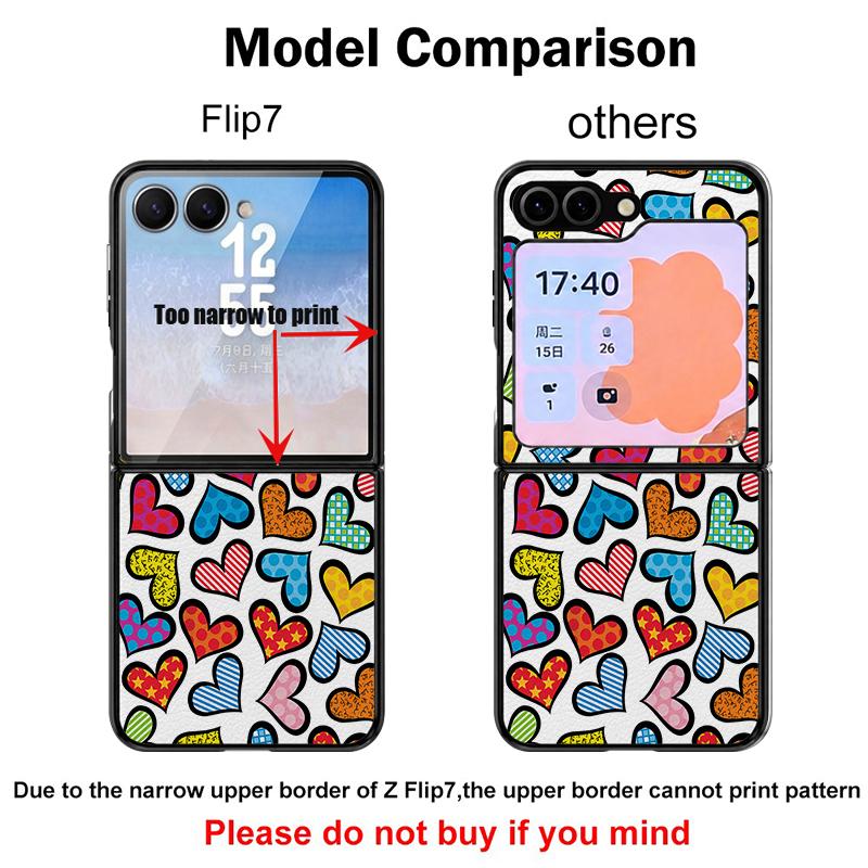 Colorful Leopard Love Heart Case For Samsung Z Flip 8 7 FE 6 5 4 Hybrid Leather Skin Hard PC Bumper Cover For Galaxy Z Flip8 Flip7 Flip6 Flip5