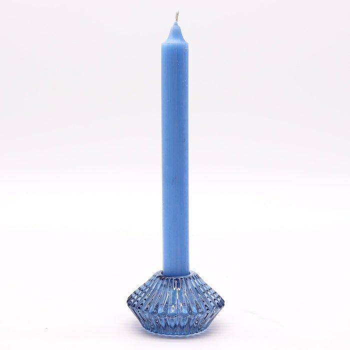 Candle Holders Taper And Tealight Royal Blue 2-Pack