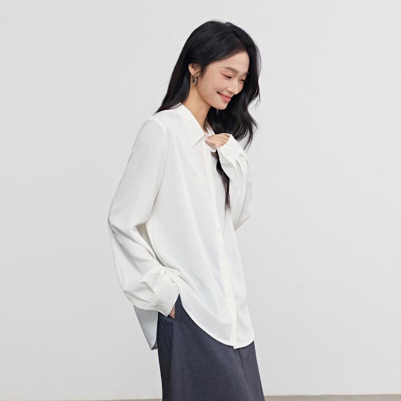 Elva' Island Women's Long Sleeve Versatile Slim-Fit Shirt