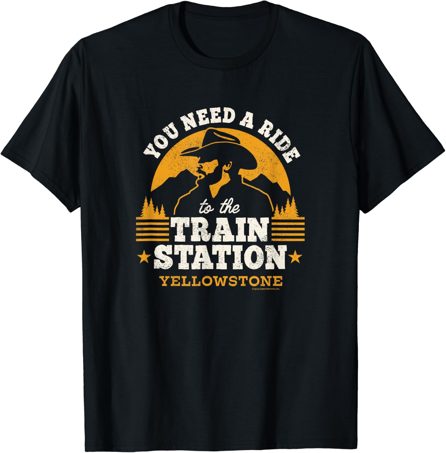 Yellowstone You Need a Ride to the Train Station Men T Shirt S чёрный