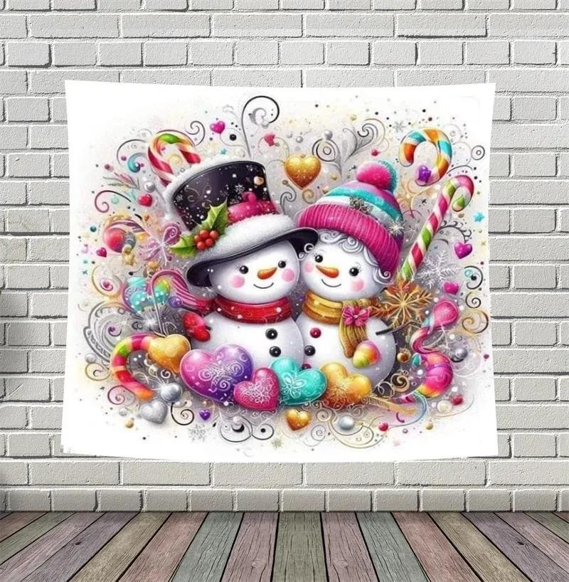 

Рождественская тема Рождественский коттедж Гобелен Гостиная Диван Домашний декор Рождественский подарок 100x75cm