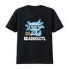 Readsolotl Blue Kawaii Axolotl Book Lover Funny Reading T Shirt Vintage Washed Fashion Casual Unisex Homme Graphic Soft
