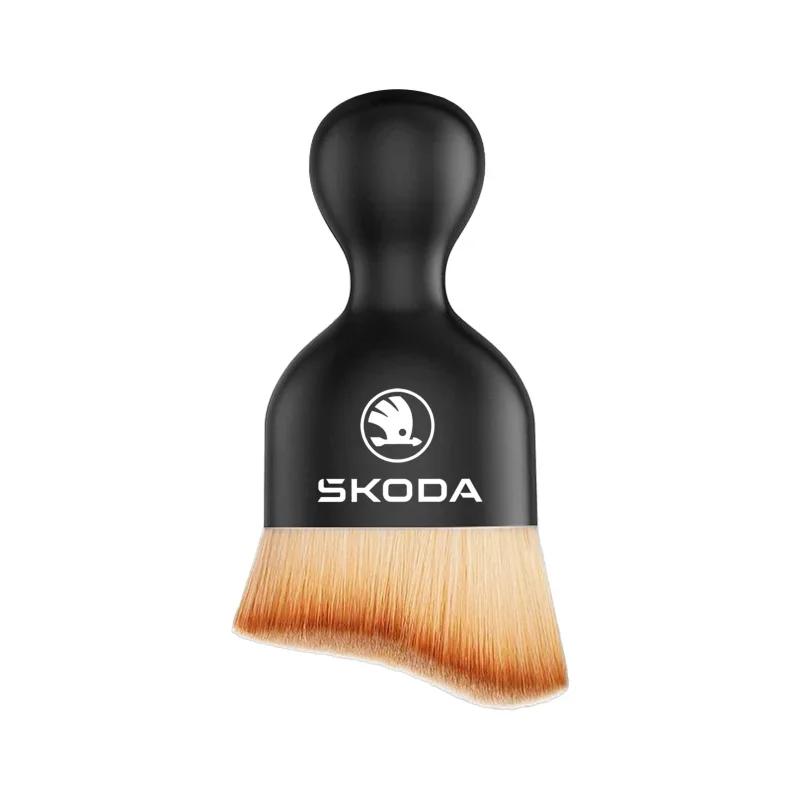 Car Sticker Car Interior Cleaning Soft Brush Dashboard Air Outlet Home For Skoda Yeti VRIS Octavia A5 Karoq Kamiq Fabia Kodiaq R   NL6