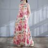 New Boho Long Dress Summer New Style Add Fat To Increase Sleeveless Crew-neck Print Dress