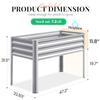 Large Raised Garden Bed with Legs Galvanized Elevated Planter Box 48×24×32 in for Backyard Patio Balcony 400lb Ccity Silver 2pc