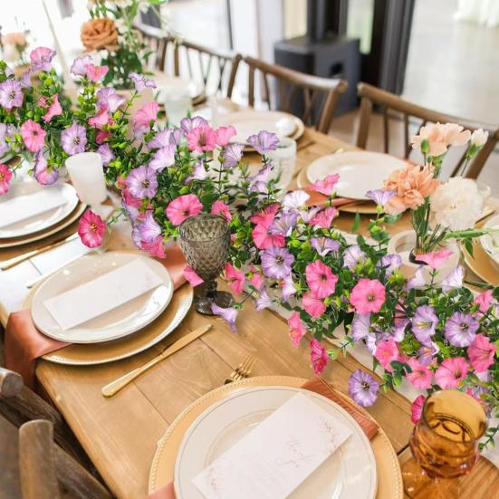 67" Künstliche Blumen Ranken Girlande Falsche Prunkwinde Hängende Ranken Kunstseide Frühlings Blumen Girlande für Kaminsims Wand Zaun Hochzeit Bankett Dekor