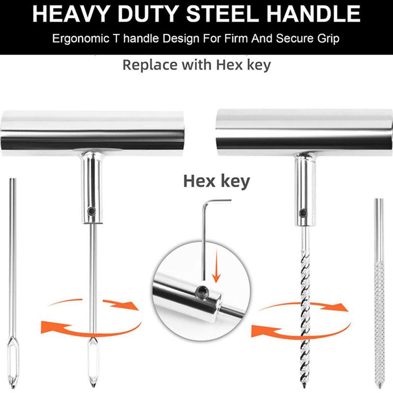 15pcs Auto Tire Repair Set Puncture Repair Tools Car Van Motorcycle Bike Emergency Heavy Duty Tubeless Tire Repair Rivet Set