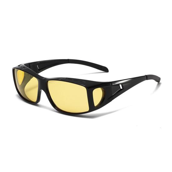Night Vision Glasses Polarized Night Driving Glasses Anti-Glare Fit Over Sunglasses for Men Women UV Protection Visual Fatigue Relief