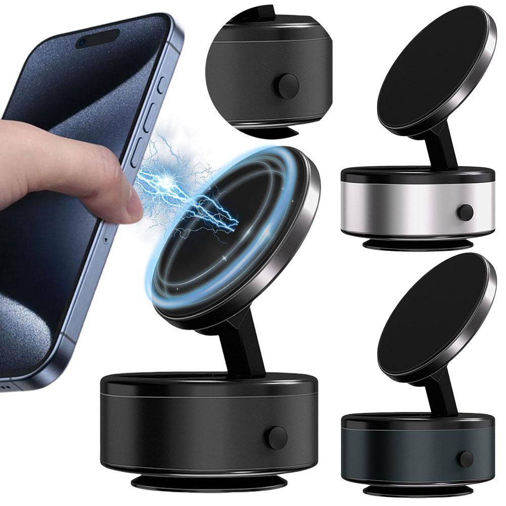 Car Magnet Phone Mount 360° Rotation Magnetic Vacuum Suction Cup Phone Holder Magnetic Smartphones Mount for iPhone 12-15