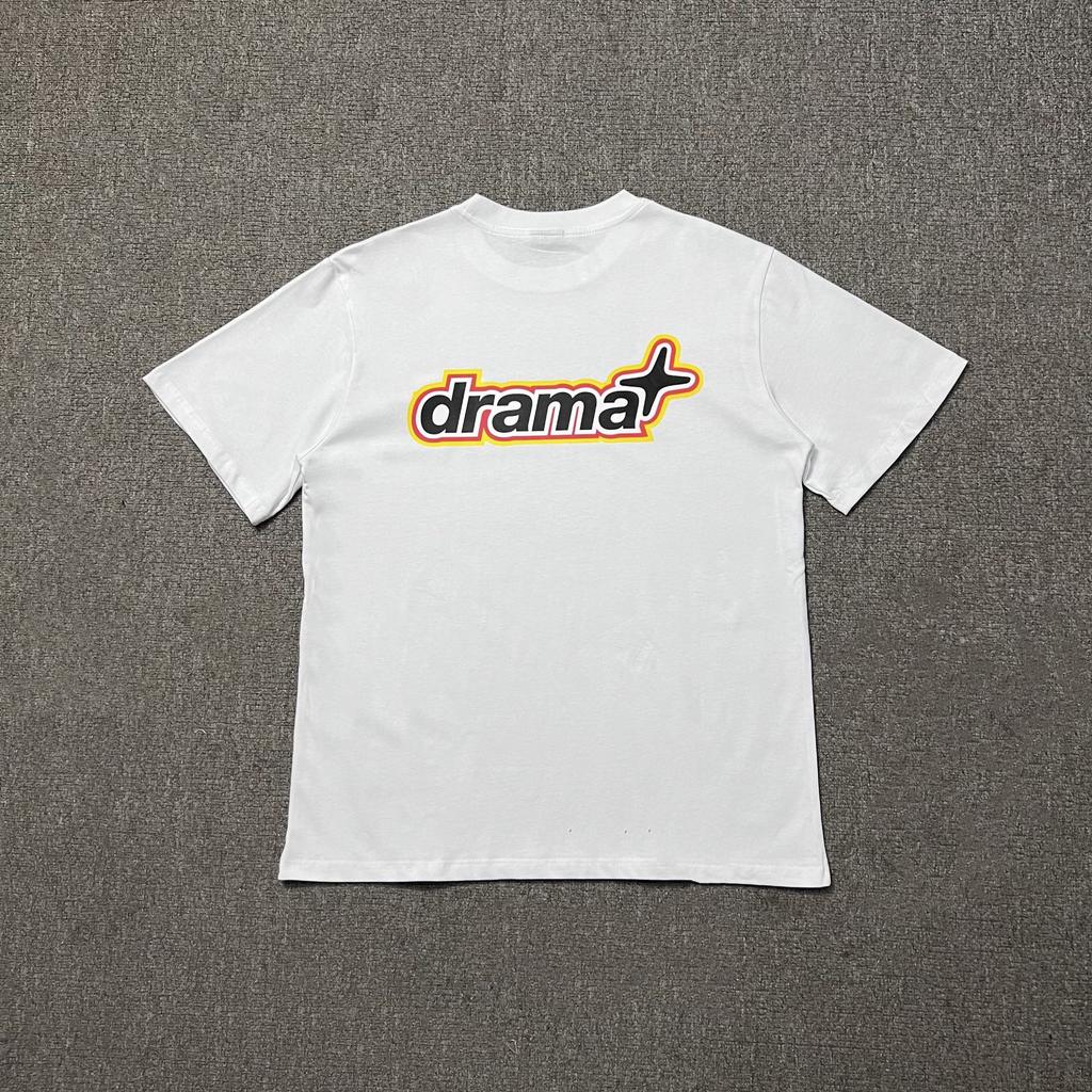 Cross-border Foreign Trade European and American High Street Drama Tide Brand Simple Letter LOGO Printing Men's and Women's Casual Loose T-shirt