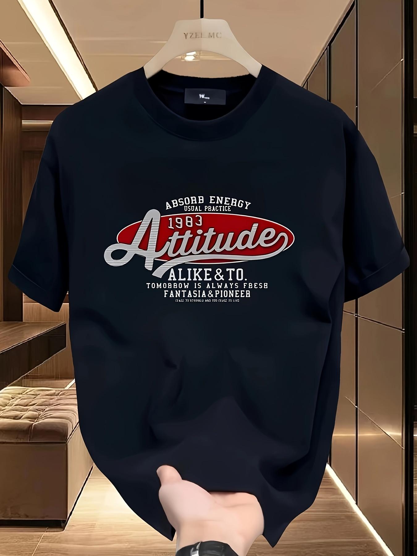 Heavyweight Cotton Vintage Graphic T-shirt - Bold  Attitude  Print XXXL