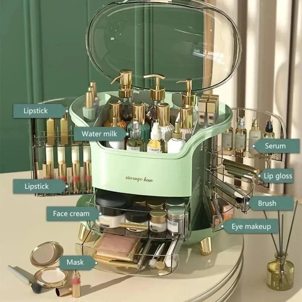 Cosmetic Storage Box Makeup Organizer Box Large Capacity Dustproof Desktop Drawer Make Up Drawer Container Jewelry Lipstick Boxs