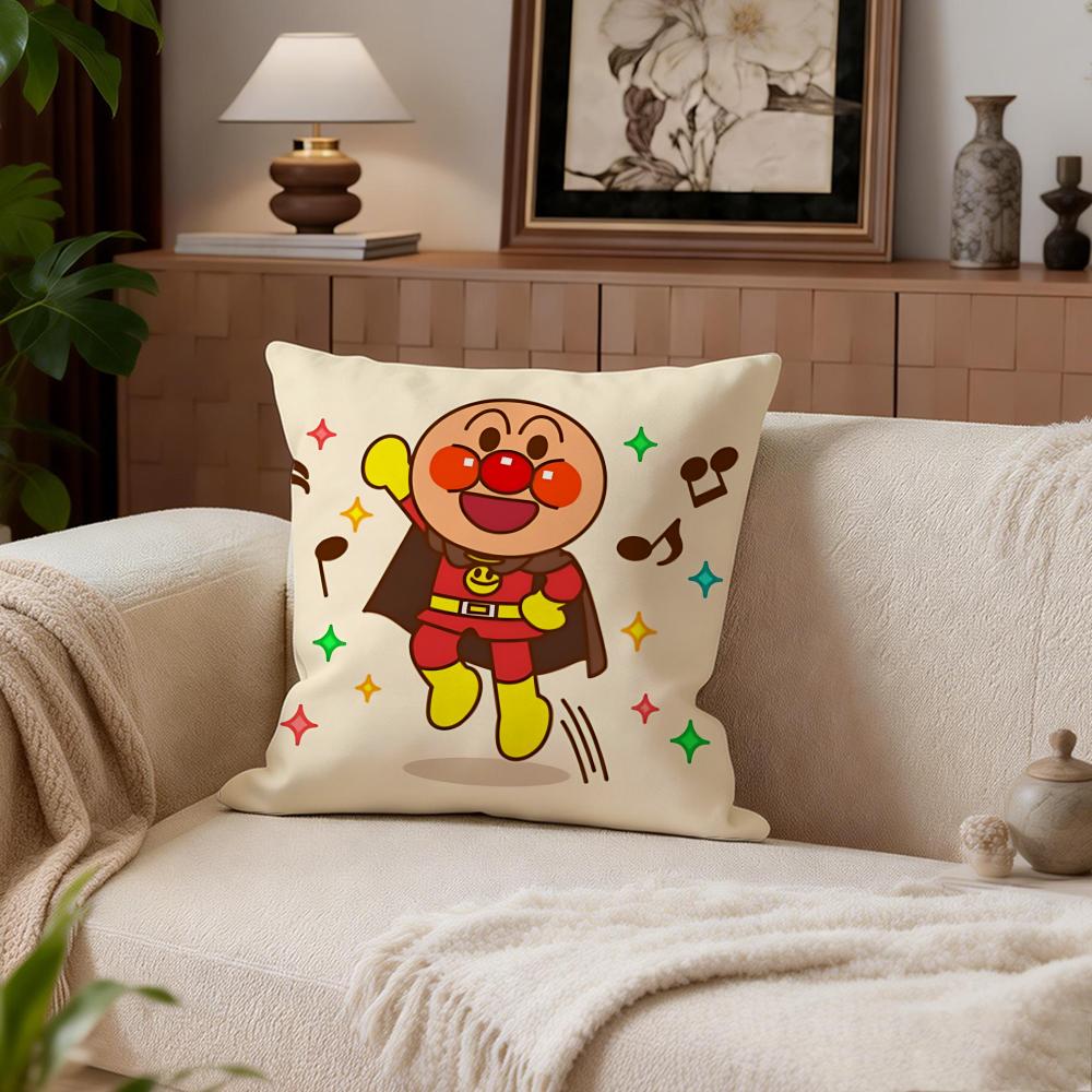 Kids Anpanman Cushion Cover Cushion Cover Set 4Pcs 50X50 45X45 40X40 Pillowcase Decorative Sofa Home Decor