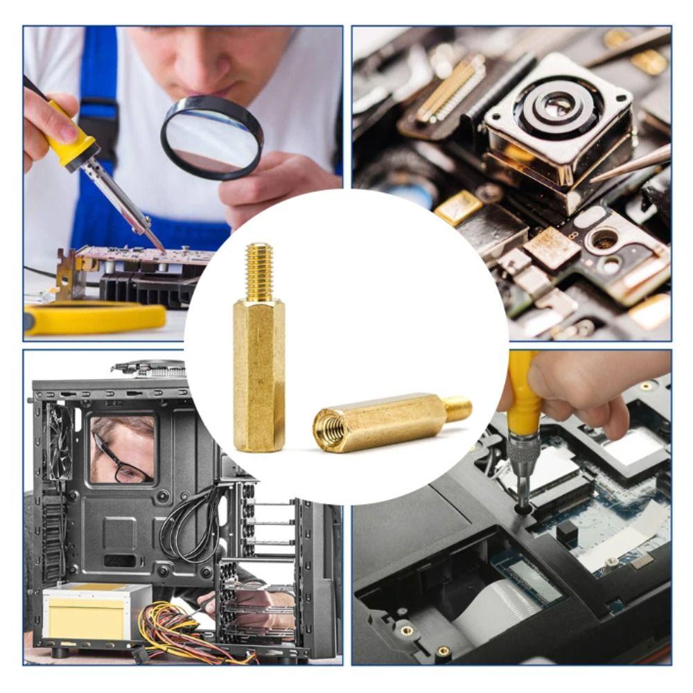 Brass Material Screws Kit M3 Size Nuts Kit Motherboard Standoffs  Circuit Board Repair