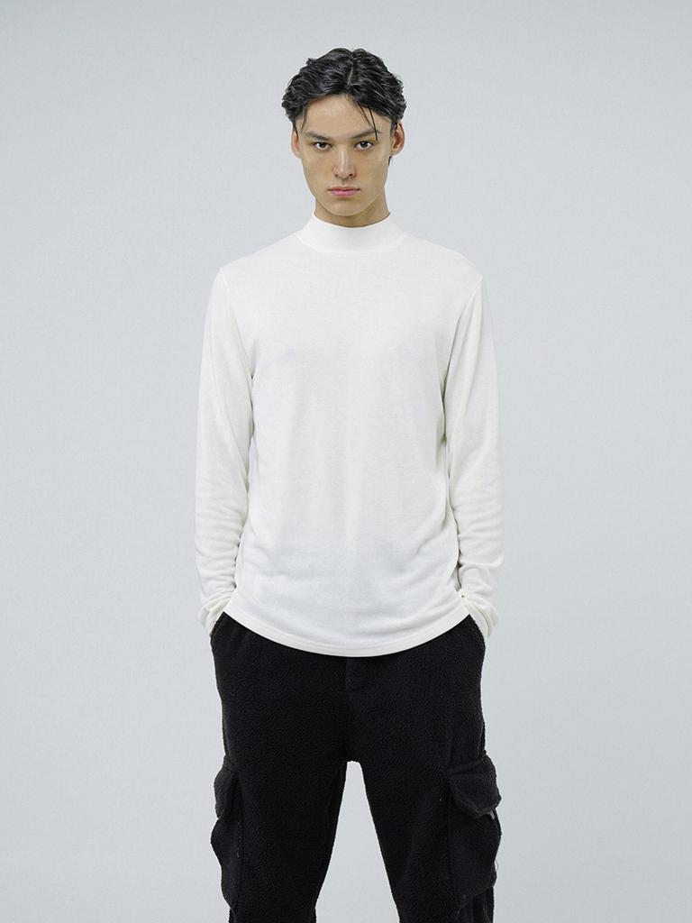 Chaenseseunoi Fleece Wool Half Turtleneck - White /M244Tp03Wh