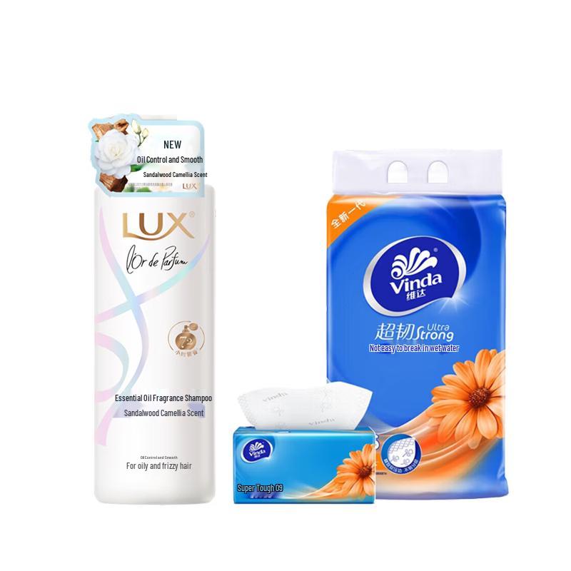 LUX Sandalwood Camellia Shampoo & Tissue Set