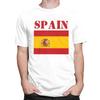 Custom Cool Spain Flag T Shirt Men Short Sleeves Pure Cotton Tshirt Leisure Tee Tops Streetwear Tshirt