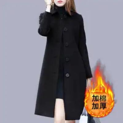 Woolen Coat Women Mid-length British Style Spring Autumn New  Solid Color  Fashion Looking Slim Wool Suit