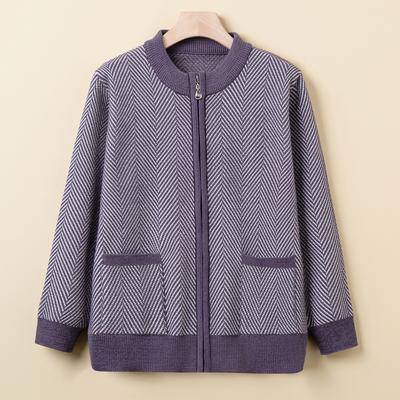 Jacke Frühling und Herbst Kleidung Neue Strickjacke Jacke für ältere Menschen