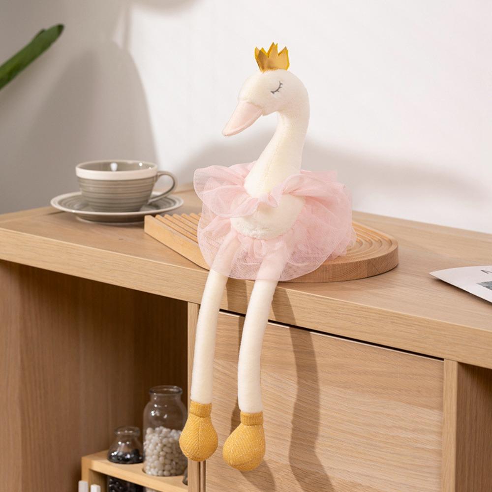Princess Dress Stuffed Swan Doll Cute Cartoon Swan Animal Toy Skirt Swan Plush Toy  Gift for Girls