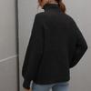 IHUASU Autumn and Winter Solid Colour Pullover Loose Women's High Neck Sweater