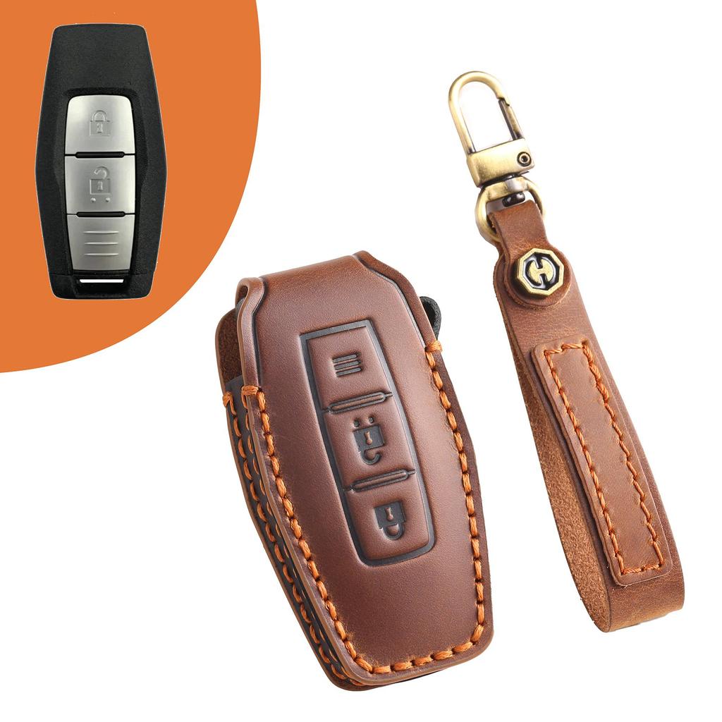 [Mitsubishil Car Key Cover keychain Cowhide Handmade Suitable for Orand Jinxuan ASX Yige Wing God Orland Hyun Pajero Jin Chang Yige