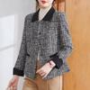 Xuexi Women's Elegant Plaid Autumn Coat