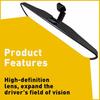 10" Rear Black Interior View Mirror On Car Replacement Day Night Universal