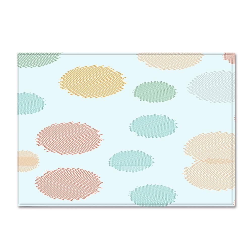 Striped Checked Large Carpet Feather Wind Bedroom Floor Mat