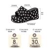 Platform Slippers 2025 Summer New European and American 2025 Black Woven Hemp Rope Fashion Women's Wedge Slippers