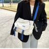Casual Nylon Crossbody Bag for Women Large Capacity Adjustable Wide Strap Messenger Bag Daily Travel Shoulder Bags Ins Versatile Student Mailman Bag
