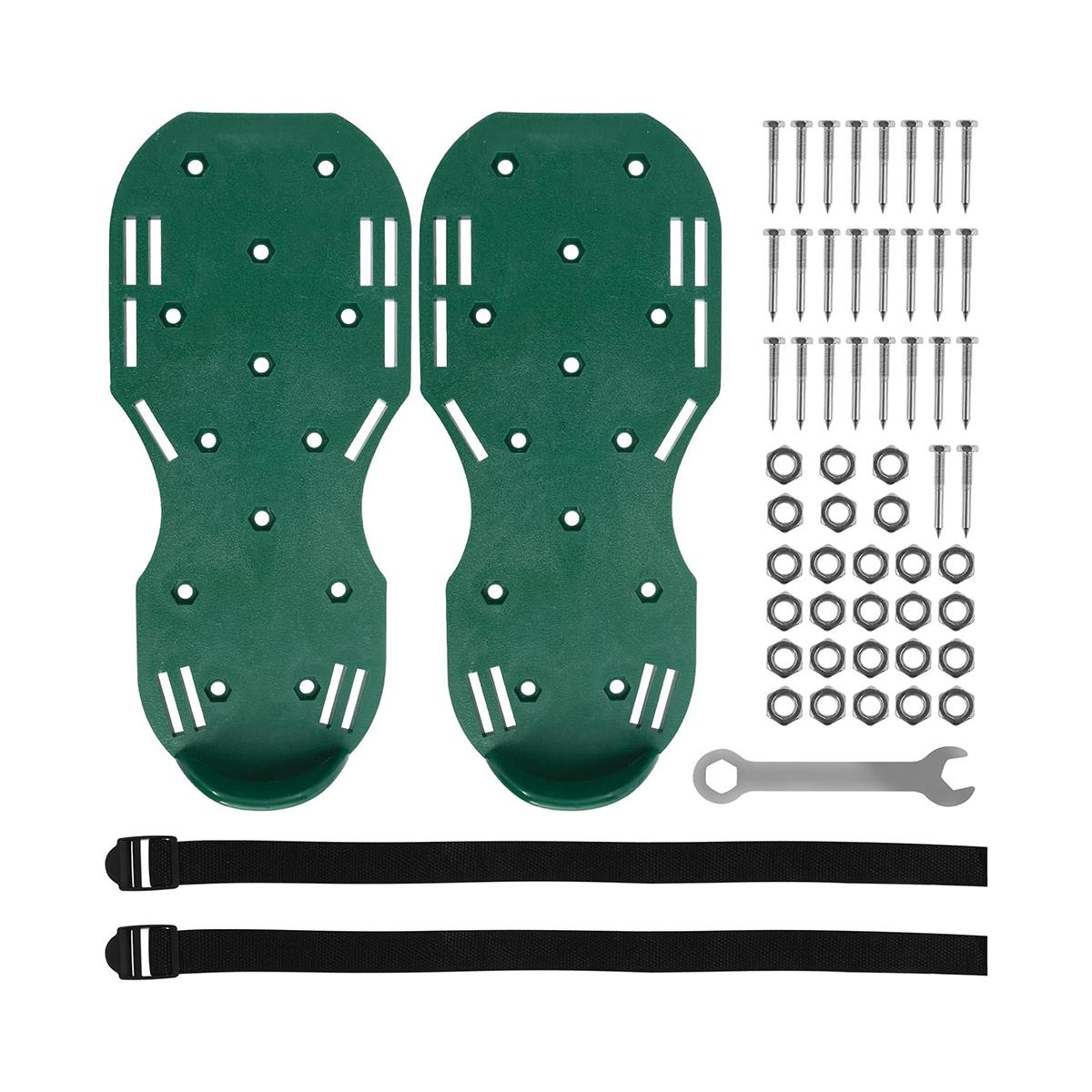 

Lawn Aerator Shoes Adjustable Spiked Aerating Sandals Machine Gardening Tools Products Manual Ground Surcador Accessories Tool зелёный