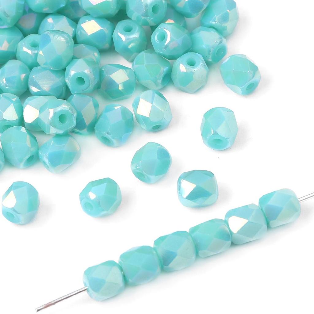 20pcs/Bag 5x6mm Handmade Faceted Solid Shiny Colors Loose Spacer Crystal Glass Beads for DIY Jewelry Making