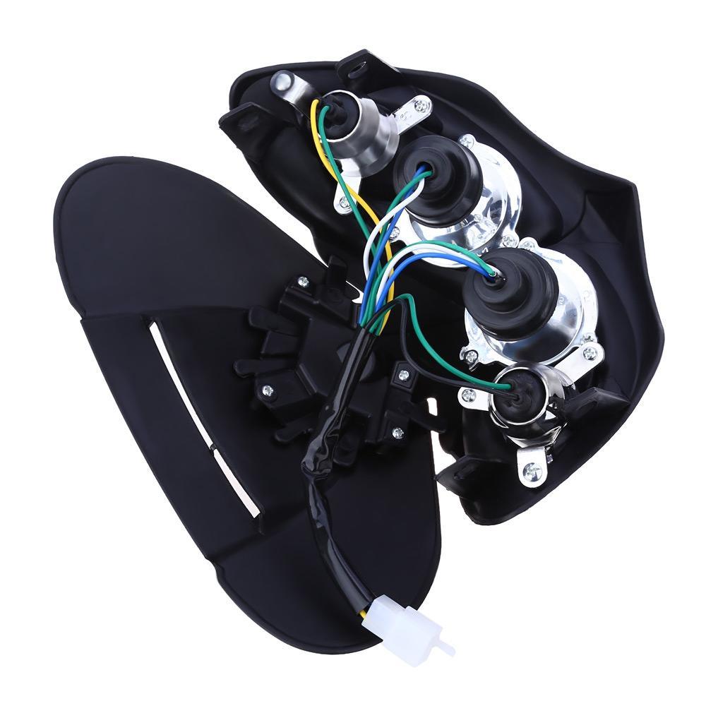 Universal Motorcycle Dual Fairing Headlight High Low Bicycle Lights DC12V 18W