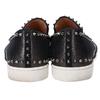 Christian Louboutin PIK BOAT FLAT Pick Boat Lame Fabric Spike Slip-On Shoes 44 Black seriesUsed