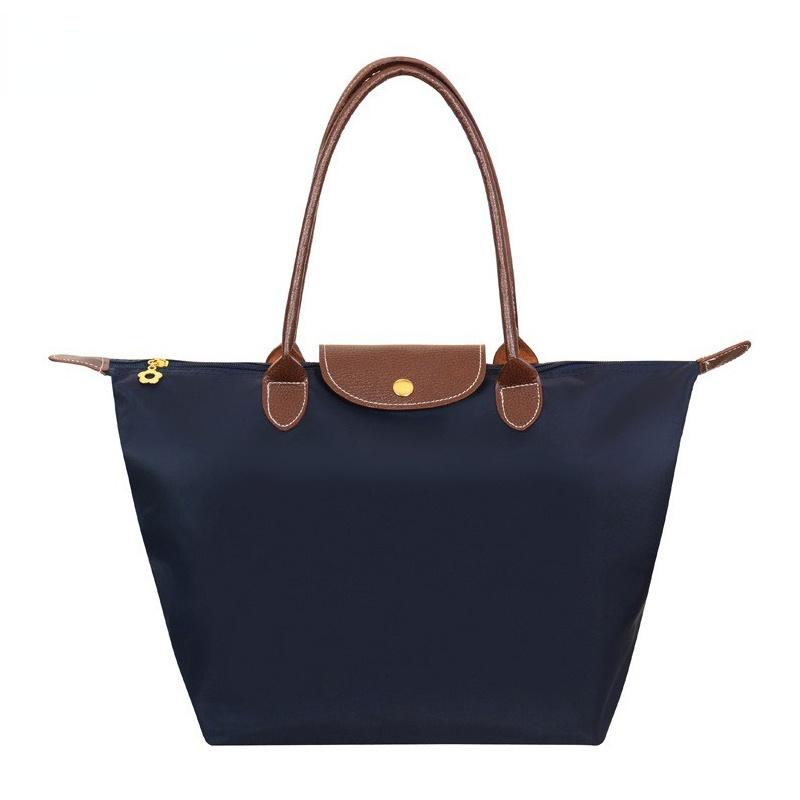 New Nylon Beach Tote Bag Fashion Womens Handbag Tote Oxford Shoulder Bags Female Waterproof Dumplings Folding Shopping Bag 2024