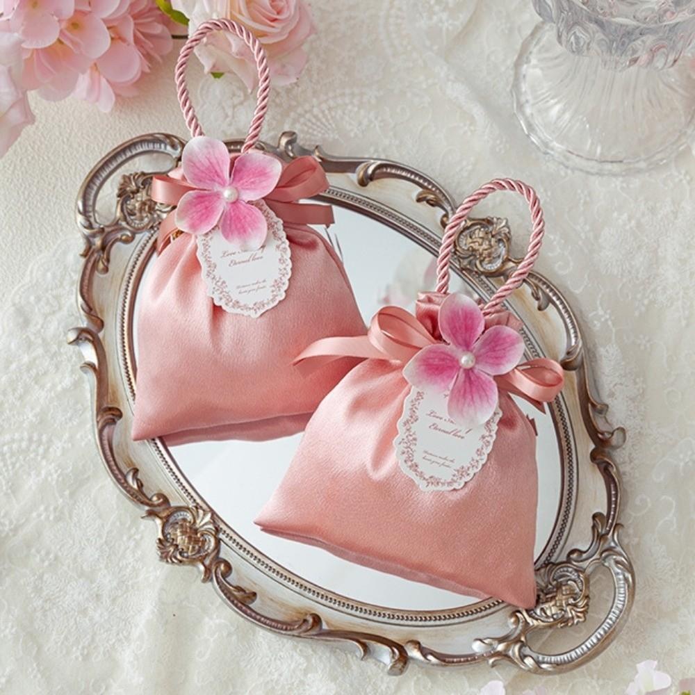 Mini Flower Drawstring Bag Gift Packaging Festive Sugar Bag Fashion Wedding Candy Bag  Festival