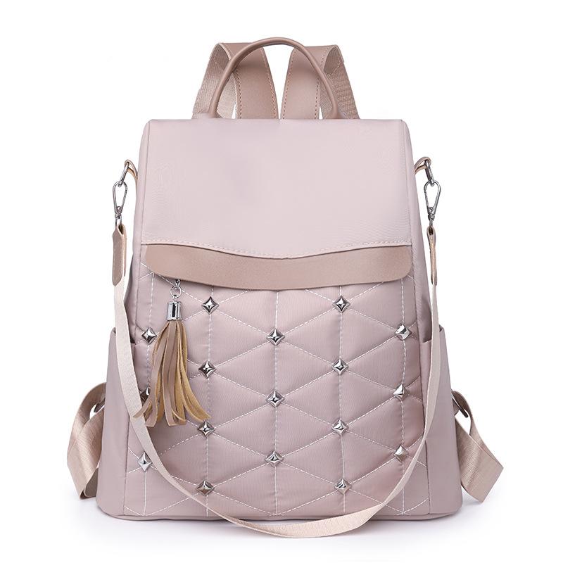 

Рюкзак женский противокражный для поездок и работы, большой вместимости, школьный розовый