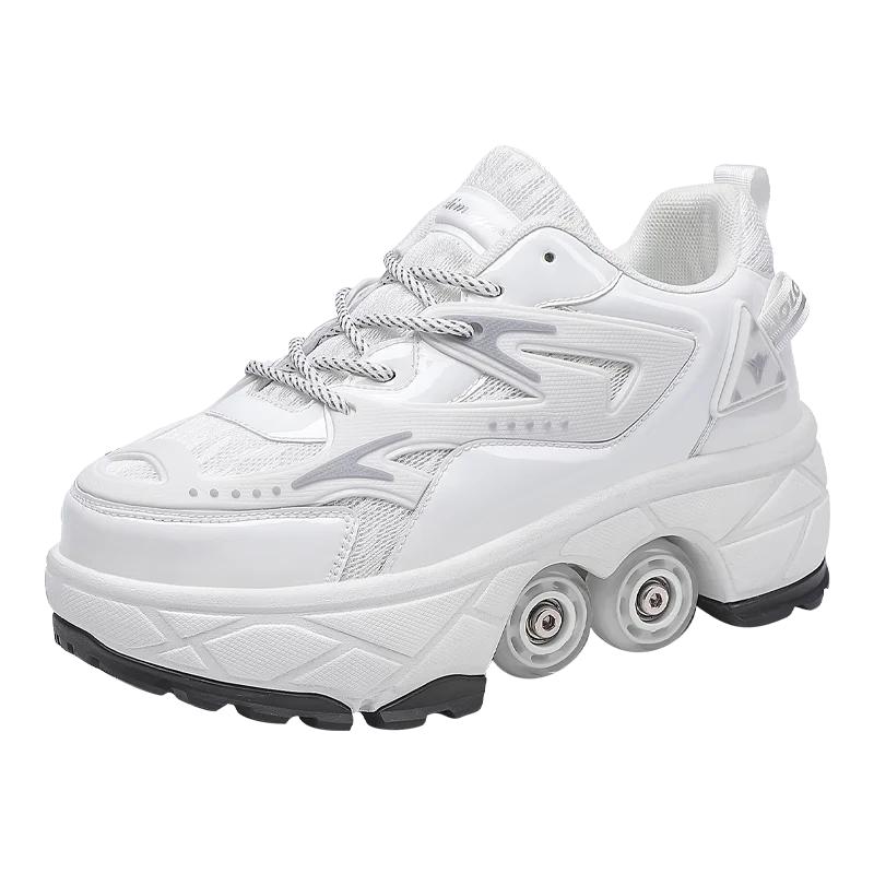 

Boys Girls Rage Shoes Big Quad Student Edition Adult Walking Roller Skates Kids Roller Skates with Retractable Wheels 40