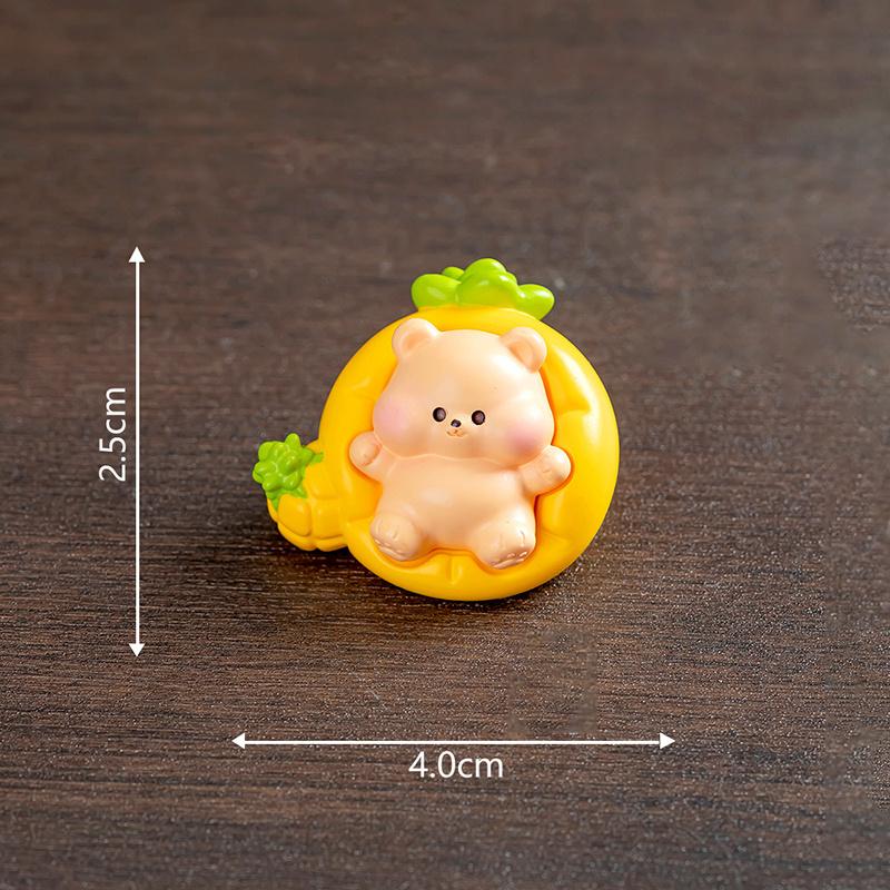 

Cute Fruit Cute Small Animal Dolls Micro Landscape DIY Decorations Blind Bag Accessories Car Small Ornaments жёлтый