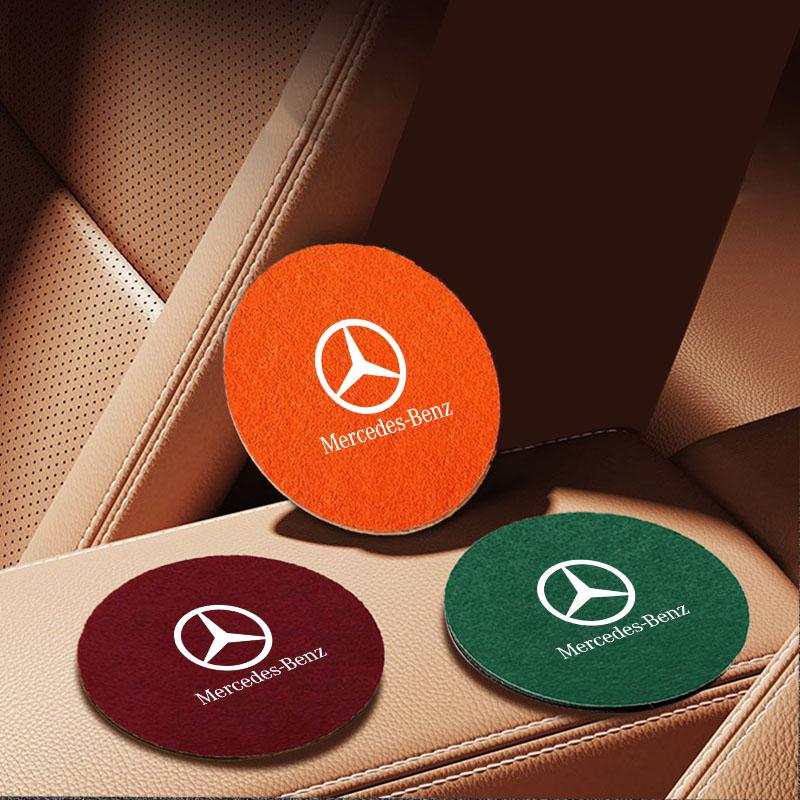 DDE2 Non-slip Car Water Cup Pad Coaster Anti-skid Cup Holders For Mercedes benz E GLK CLS A W204 W213 W221 ML ABR c200 Accessories