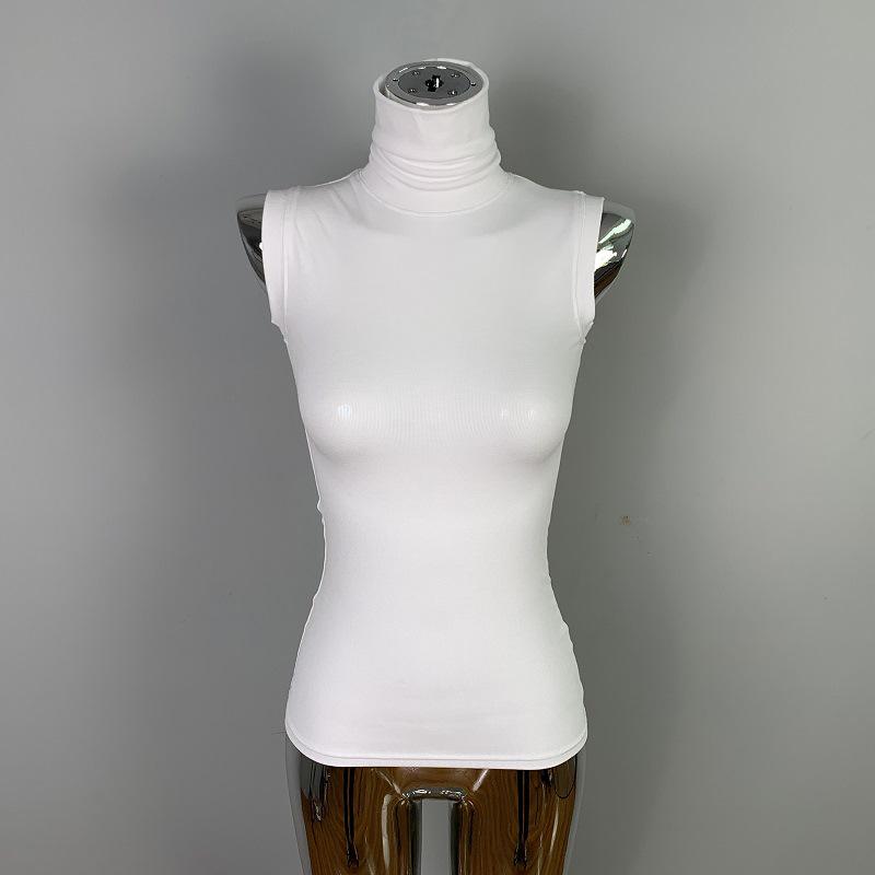 

Женский тонкий, прозрачный жилет без рукавов с высоким воротом от Dongdaemun One Size