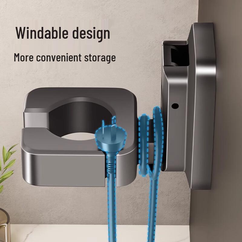 ZNMW No-Drill Suction Cup Hair Dryer & Toothbrush Holder