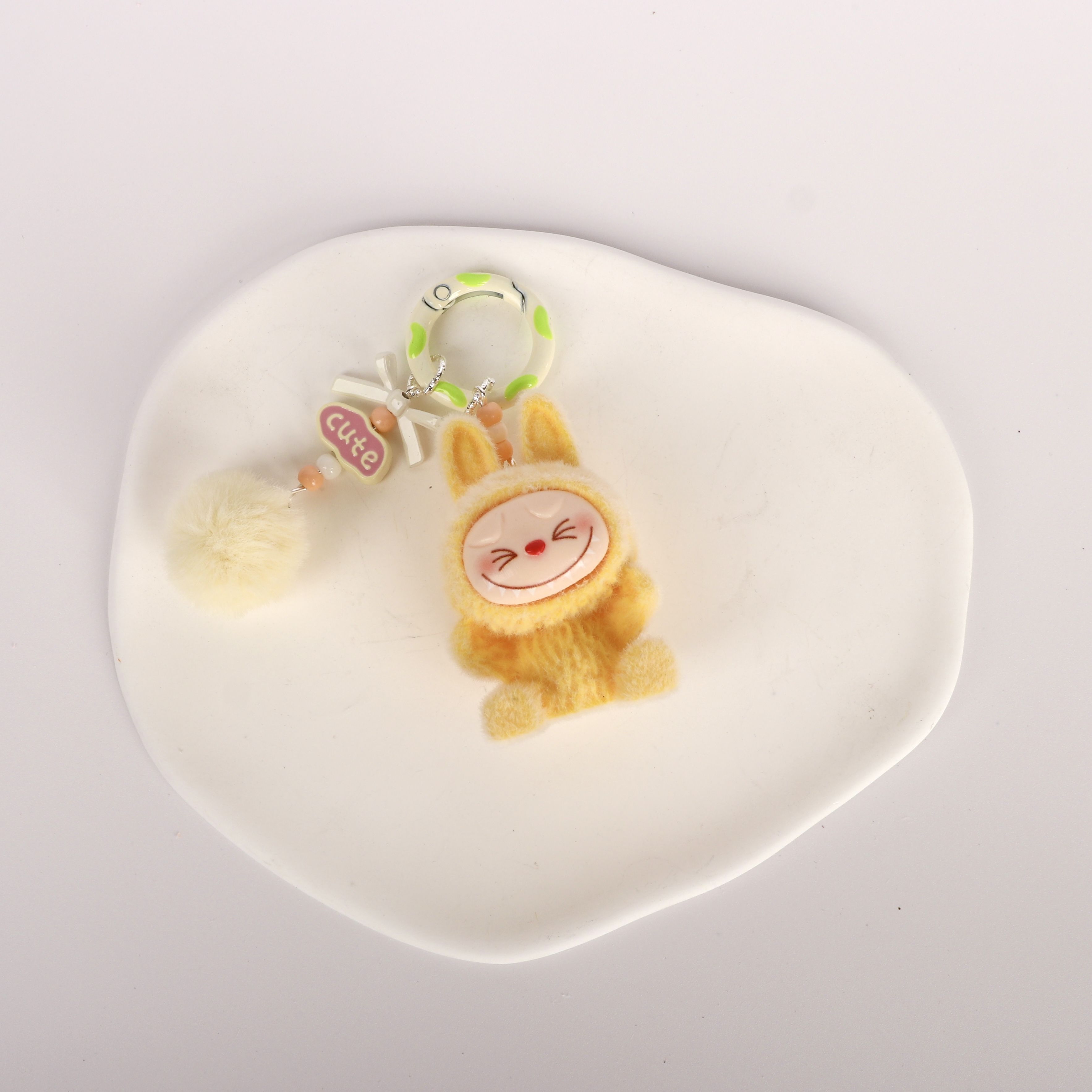 

Новый плюшевый мини-брелок для ключей Labubu Labubu, кулон на сумку, милый подарочный кулон 5