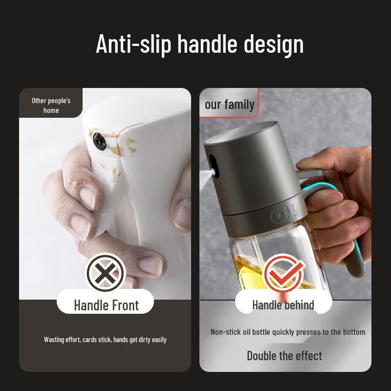 Glass Air Fryer Oil Sprayer - Leak-Proof, Edible Spray Bottle for Kitchen