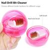 Nail Drill Bits Cleaning Box, Detachable Dual-Use Soft and Hard Wire Brush for Effective Cleaning, Manicure Nail Care Tool